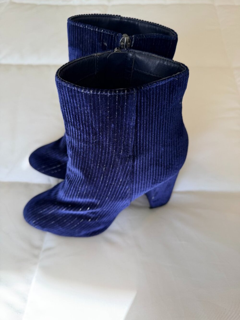 Circus by Sam Edelman Connelly Bootie Navy Blue Corduroy Velvet 7